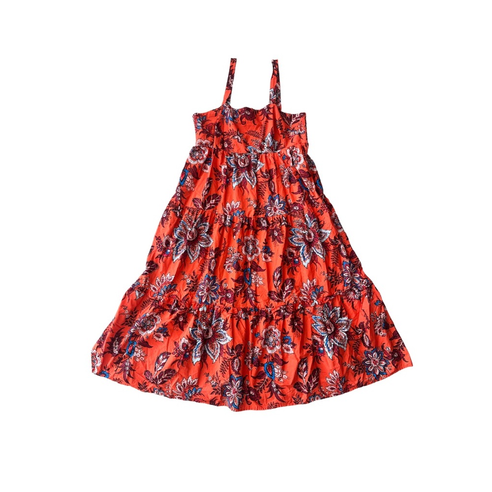 RHODE red Floral maxi dress Size Large.